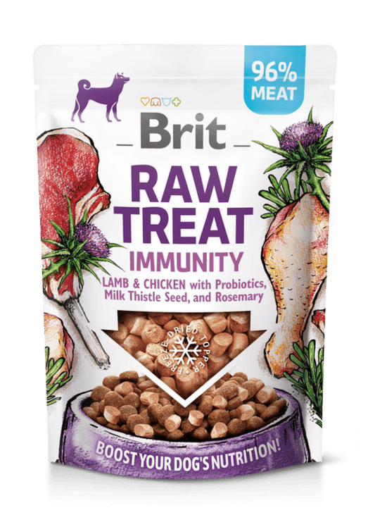 Brit Raw Treat Immunity. Freeze-dried treat and topper. Lamb & Chicken