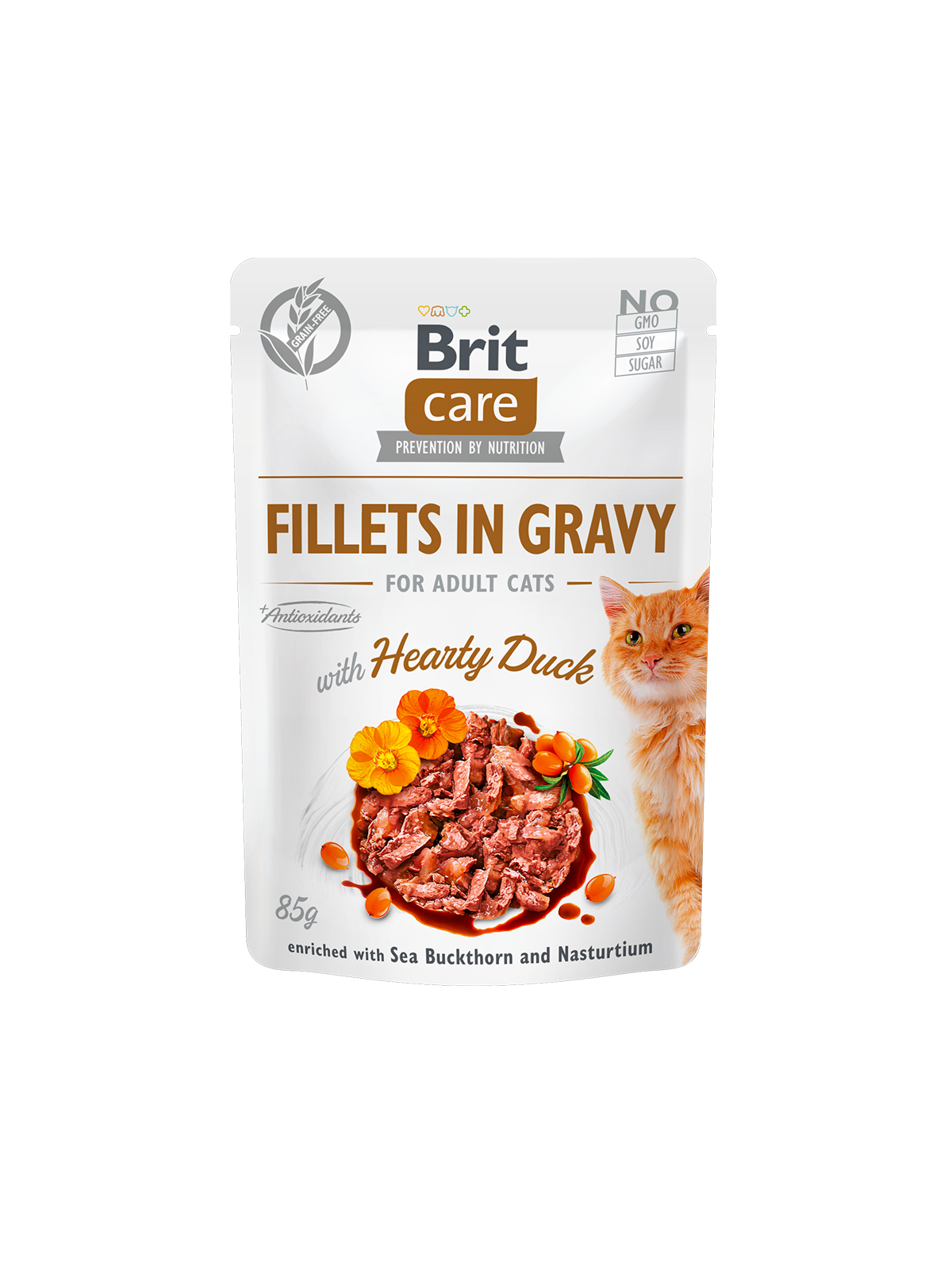 Brit Care Cat Pouch HEARTY DUCK in Gravy