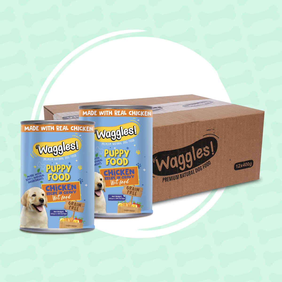 Waggels Dog Food Tin Chicken in Gravy Recipe