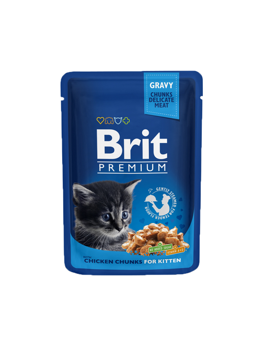 Brit Premium Cat Pouches Chicken Chunks for Kitten