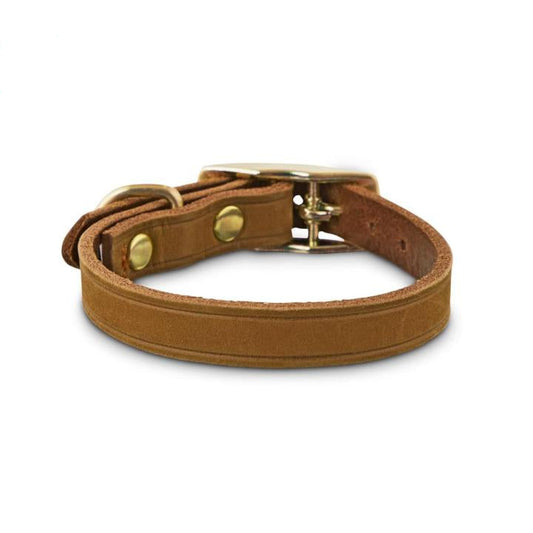 Leather Collar Brown M