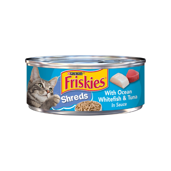 Friskies Shreds With Ocean Whitefish & Tuna In Sauce