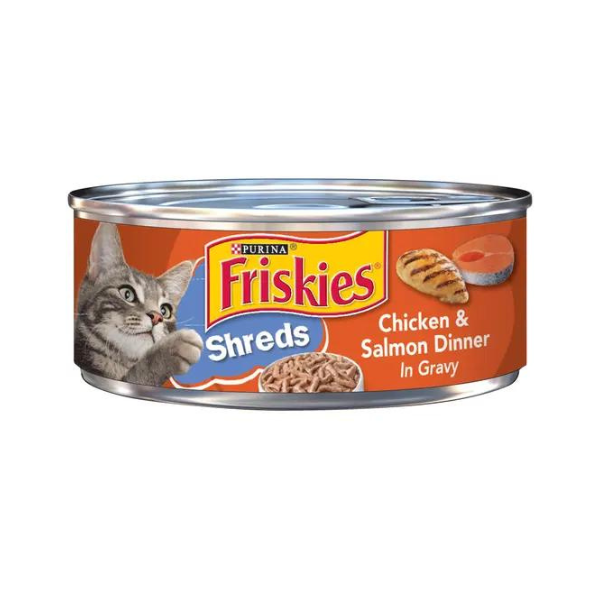 Friskies Shreds Chicken & Salmon Dinner In Gravy