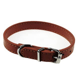Leather Collar Puppy Brown