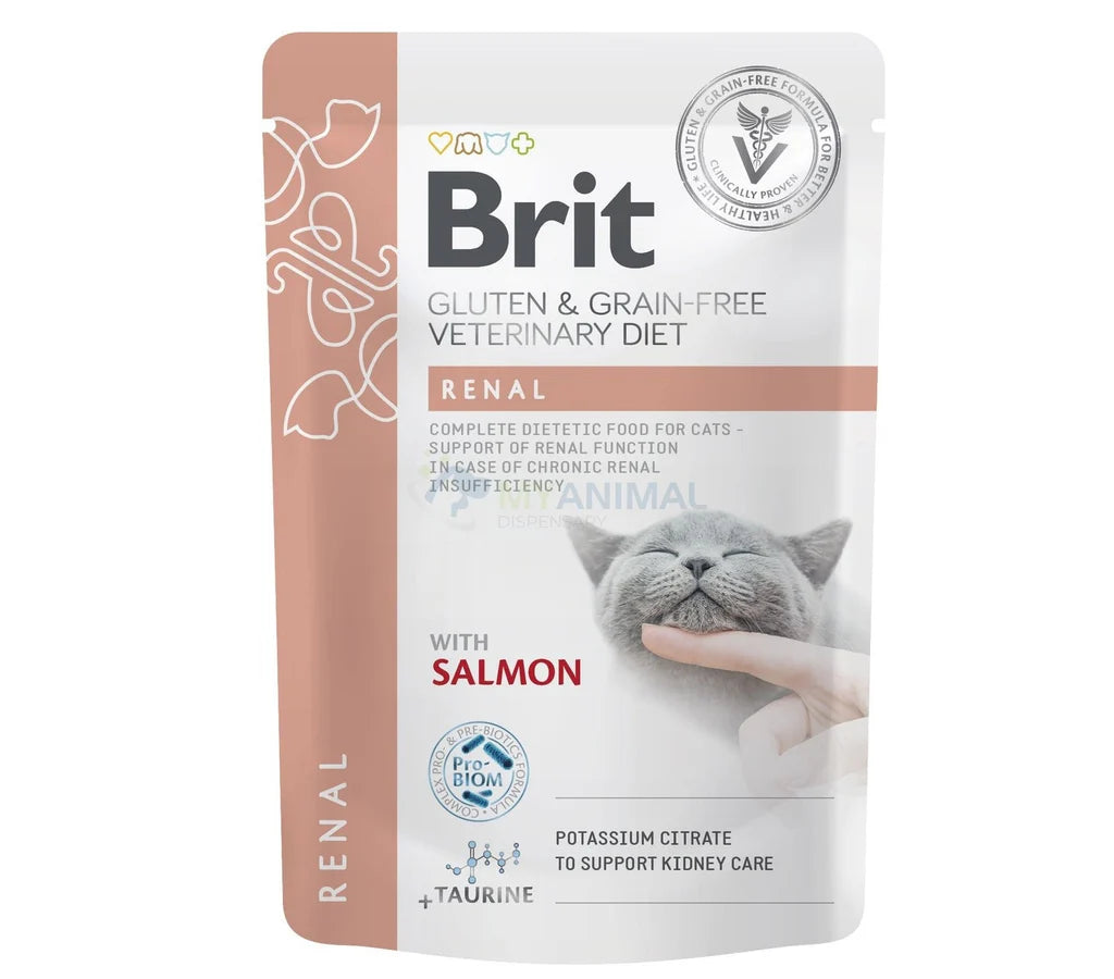 Brit Veterinary Renal Grain-Free Salmon Jelly Pouch 85g