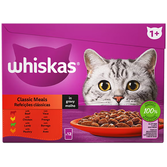 Whiskas 1+ Classic Meals In Gravy