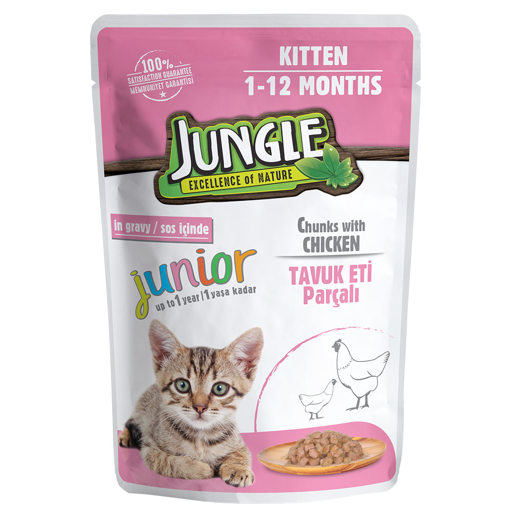 Jungle Adult Sterilised Chicken Pouch Wet Food