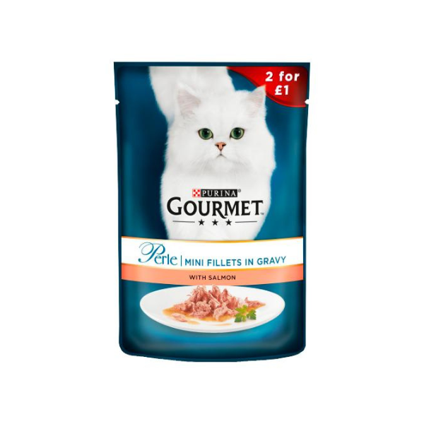 Gourmet Perle Minni Fillets in Gravy With Salmon