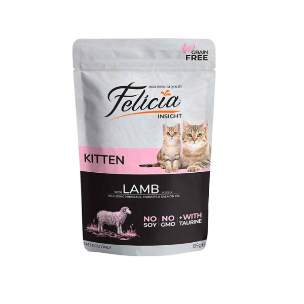 Felicia Kitten Lamb Jelly Pouch 85gx12