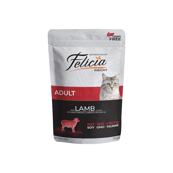 Felicia Adult With Lamb Jelly Pouch 85g