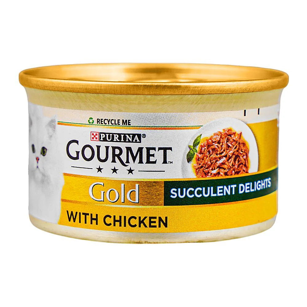 Gourmet Gold Tin Succulent Delights With Chicken 85g