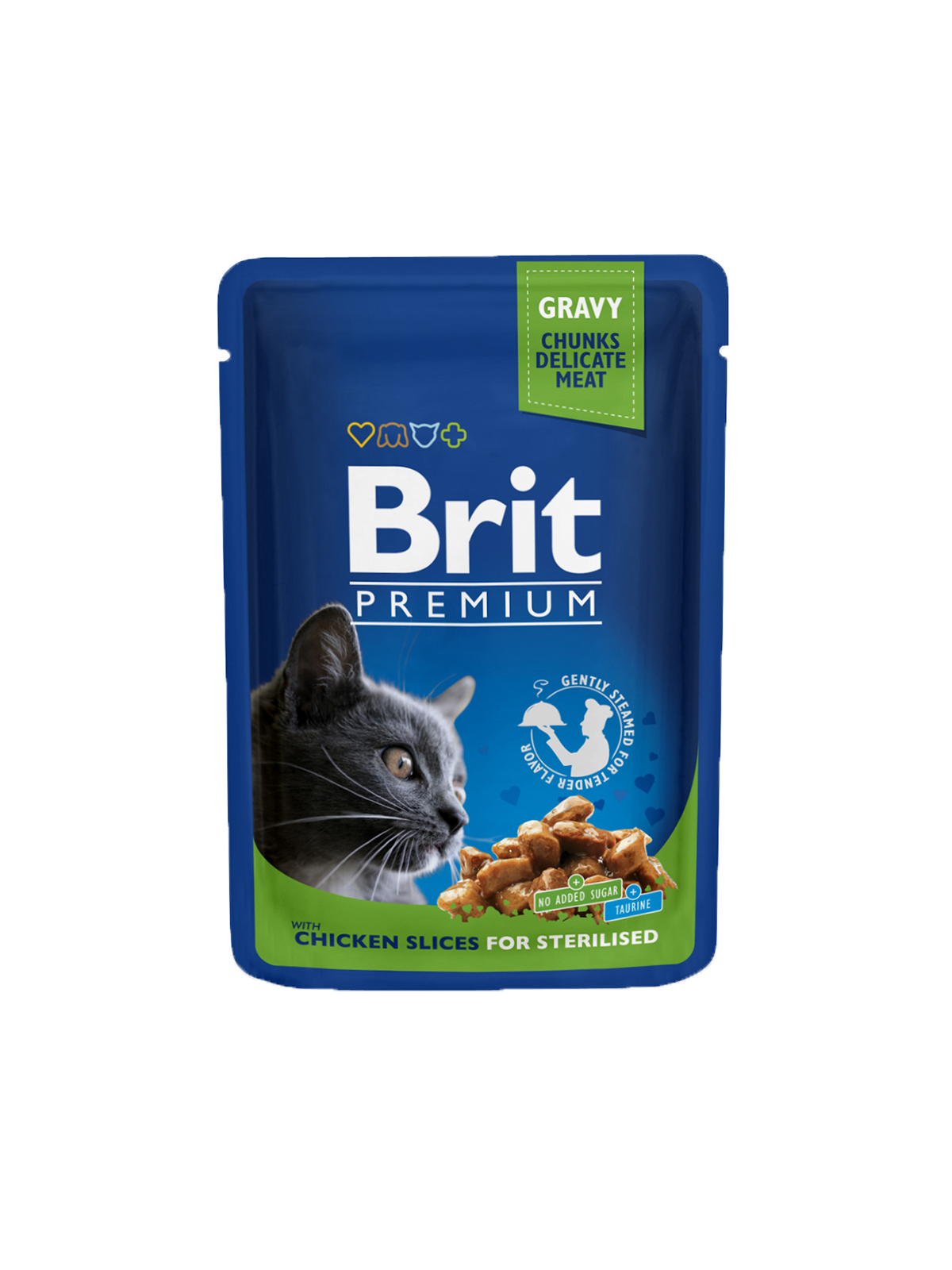 Brit Premium Cat Pouches Chicken Slices for Sterilised