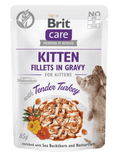 Brit Care Cat Kitten. Fillets in Gravy with Tender Turkey