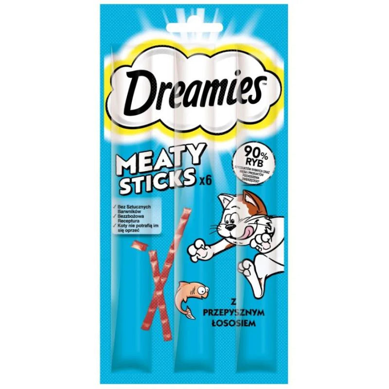 Dreamies Meaty Salmon Sticks Treats For Adult Cat