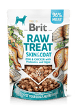 Brit Raw Treat Skin & Coat. Freeze-dried treat and topper. Fish & Chicken