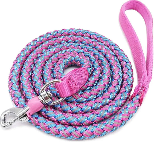 Blue and Pink Rope Leash