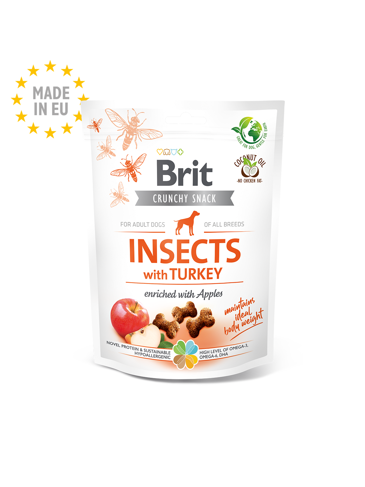 Brit Care Crunchy Cracker. Insects with Turkey and Apples