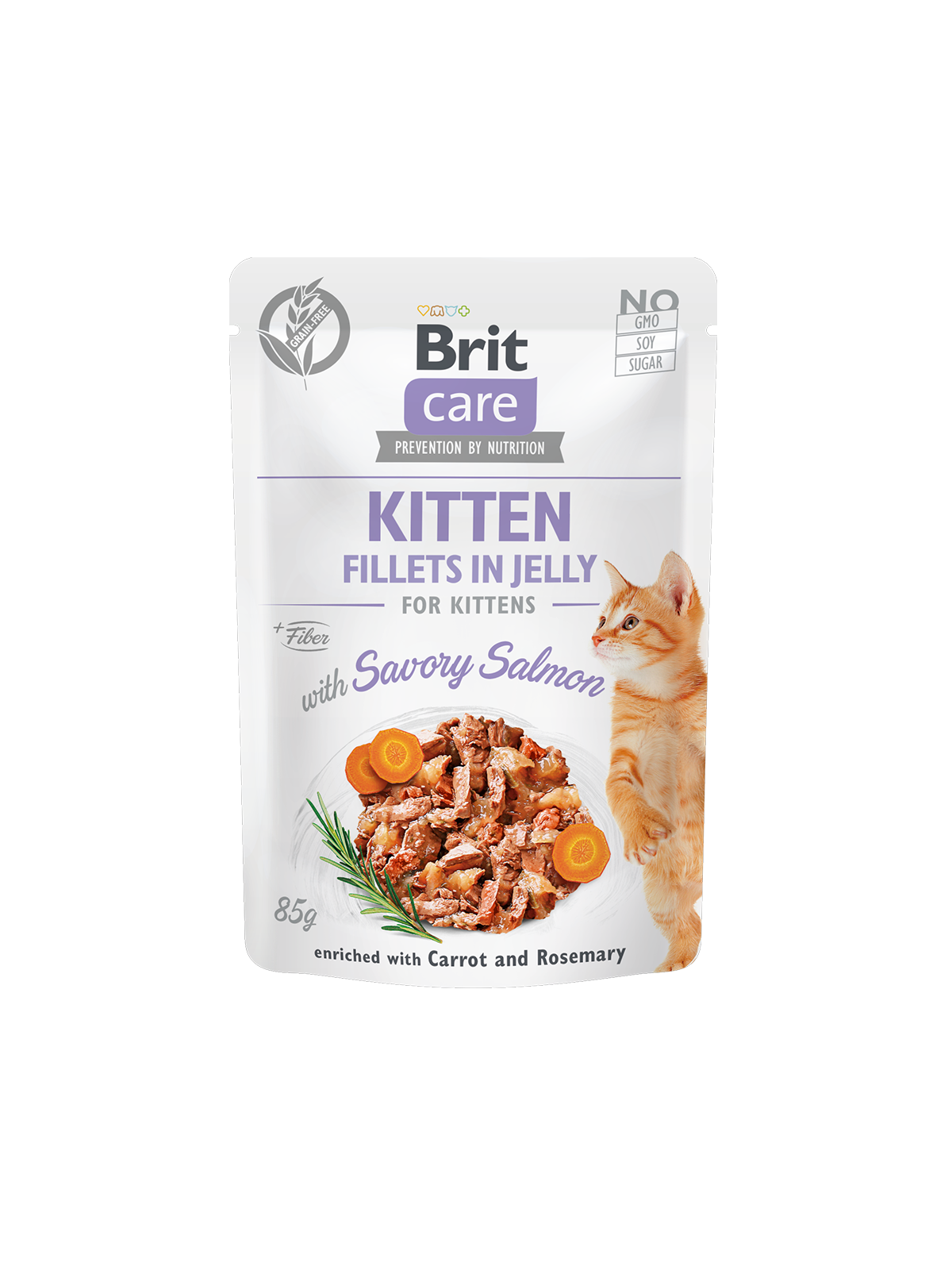 Brit Care Cat Pouch KITTEN - Savory Salmon in Jelly